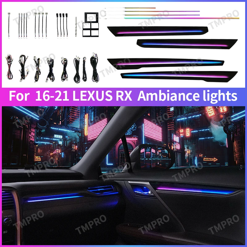 

Applicable for 2016-2021 Lexus rx Car Ambient Lights Automotive Interior Decoration64 Colors LED Safety assistance systems