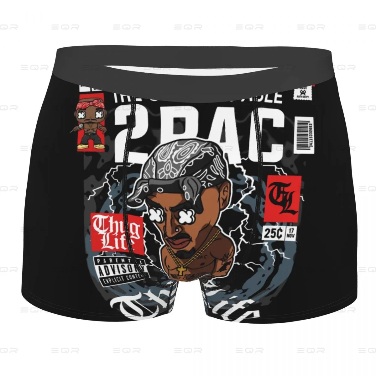 

Rapper Tupac Men's Boxer Briefs,Highly Breathable Underpants,Top Quality 3D Print Shorts Gift Idea