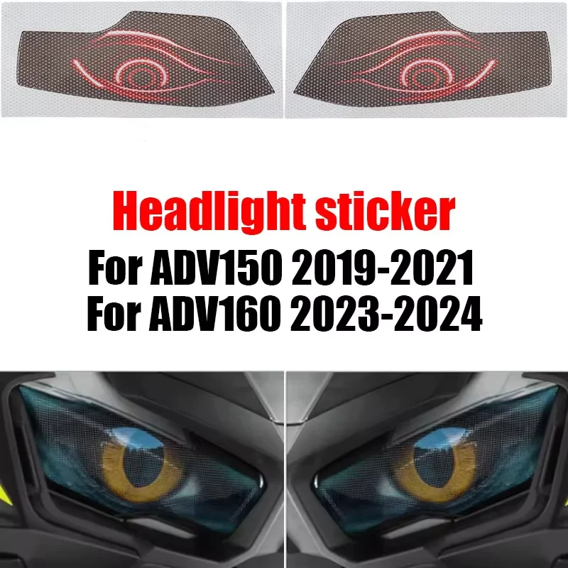 

For Honda ADV150 ADV160 Headlight Guard Stickers 2019-2024 Front Fairing Decal Headlamp Protective Cover