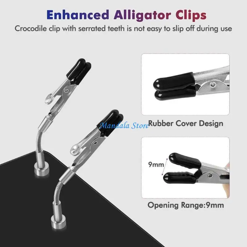 U2JC 2/4 قطعة ذراع معدنية مرنة حامل اللوحة المغناطيسي لحام الثالث مساعدة الأيدي لحام الموضع أداة إصلاح الإلكترونية #4