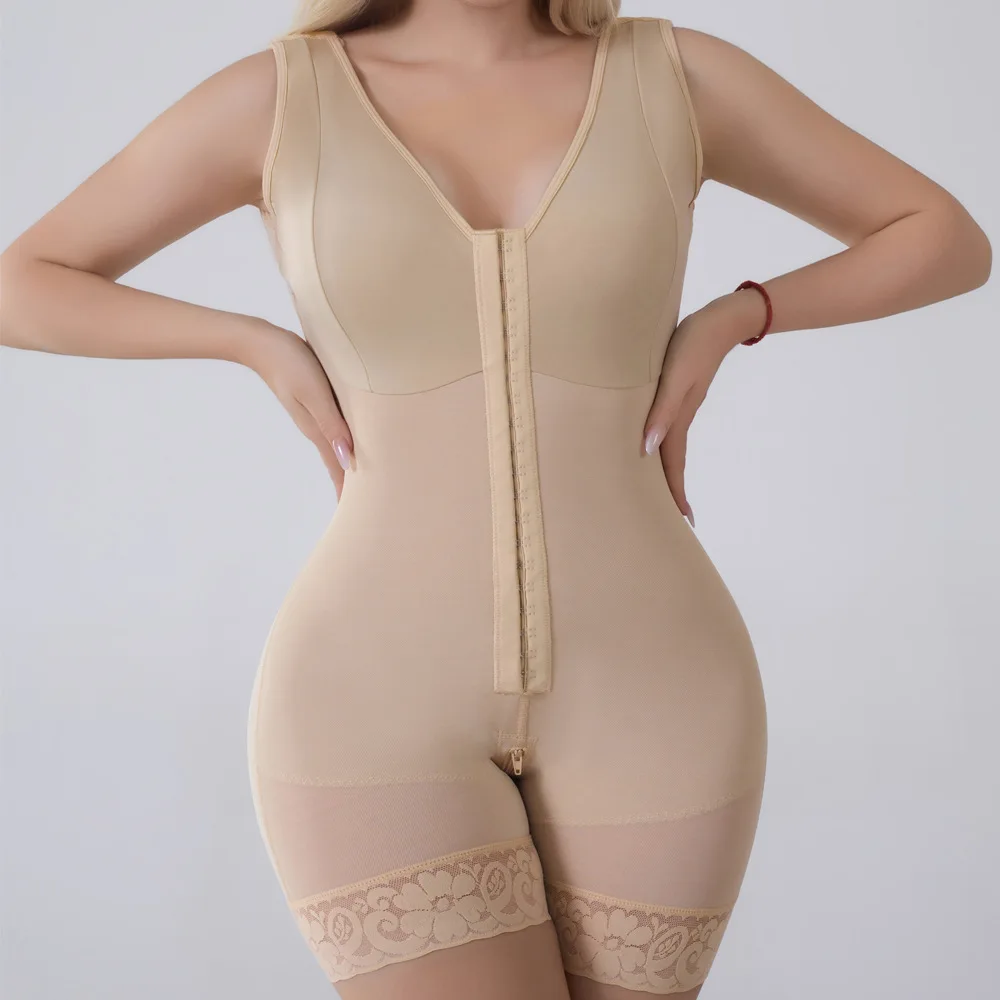 Modelador de corpo inteiro de alta compressão shapewear cinto pós-parto bainha fina barriga fajas colombianas roupa interior macacões para mulheres