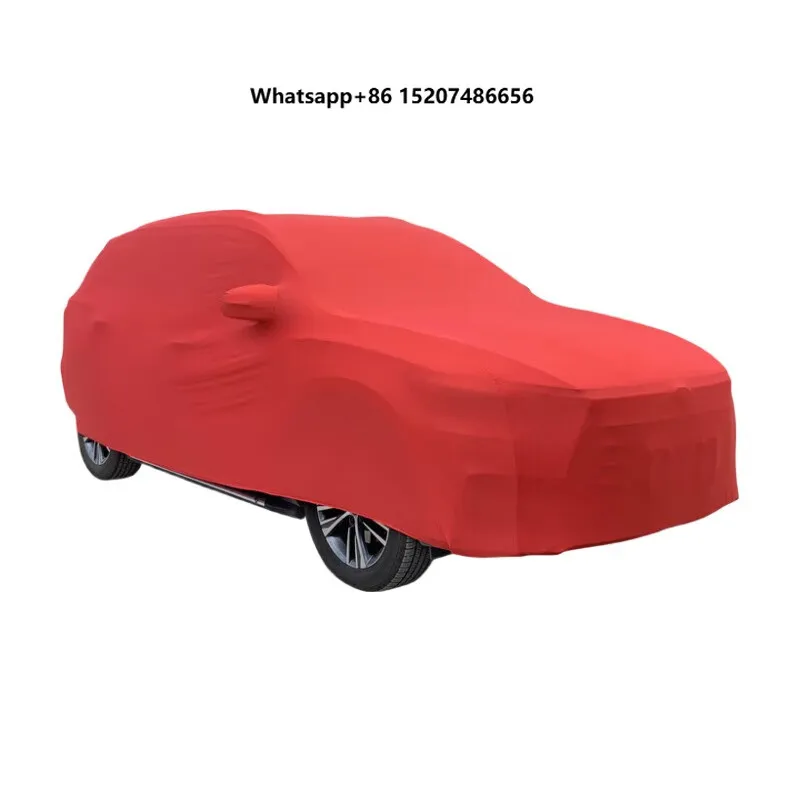 Waterproof Stretch Velvet Outdoor Car Cover-All-Weather Protection 4 Mil Thick Universal Fit for Sedan UV/IR Protection