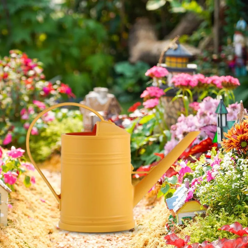 علبة سقي بلاستيكية للحديقة ، جهاز ري ، غلاية طويلة الفم ، وعاء للنباتات ، رذاذ زهور ، أداة ري المياه ، سعة كبيرة ، 2 لتر