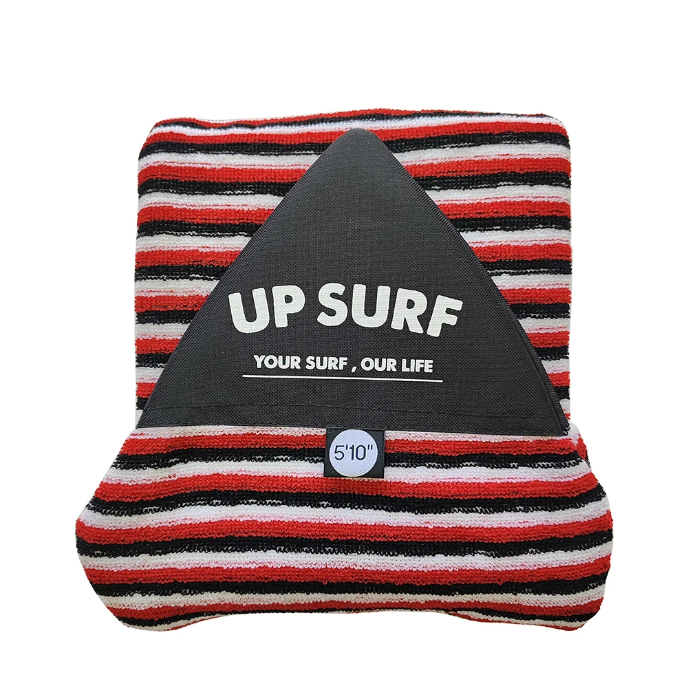 กีฬาทางน้ํากระดานโต้คลื่นถุงเท้า 5.10FT Shortboard สําหรับกระดานโต้คลื่นป้องกันกรณีนุ่มยืดลายรูปแบบป้องกัน