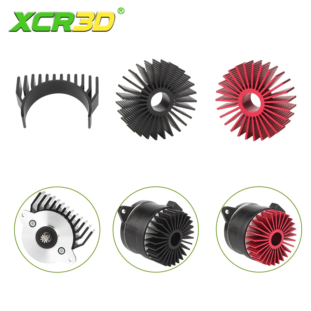 XCR3D 3d priter accessories Heatsink for 36 Round Stepper Motor Aluminium Heat Dissipation Cooling Heat Sinks k1max Voron1.0 2.4