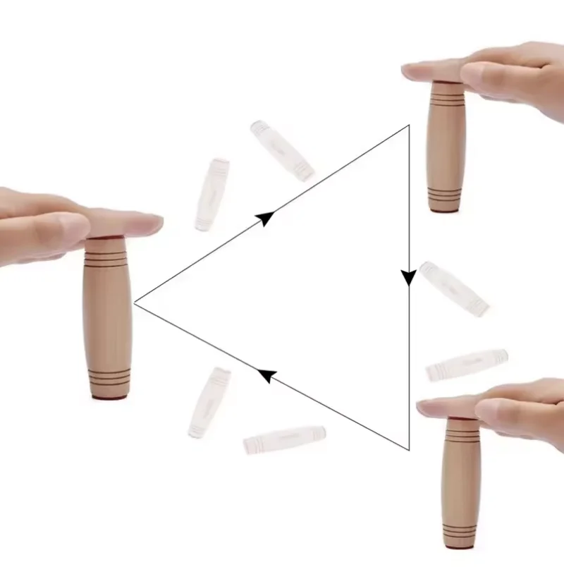 Flip Wooden Stick Wooden Fidget Toy Flip Table Dynamic Toy Stress Release Stick Creative Pressure Resistant Artifact Finger Toy