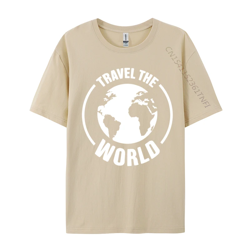 Travel the World Hip Hop Mens Top T-shirts Travel the World Gift Tops Tees Pure Cotton Funny Tee Shirts Top Quality