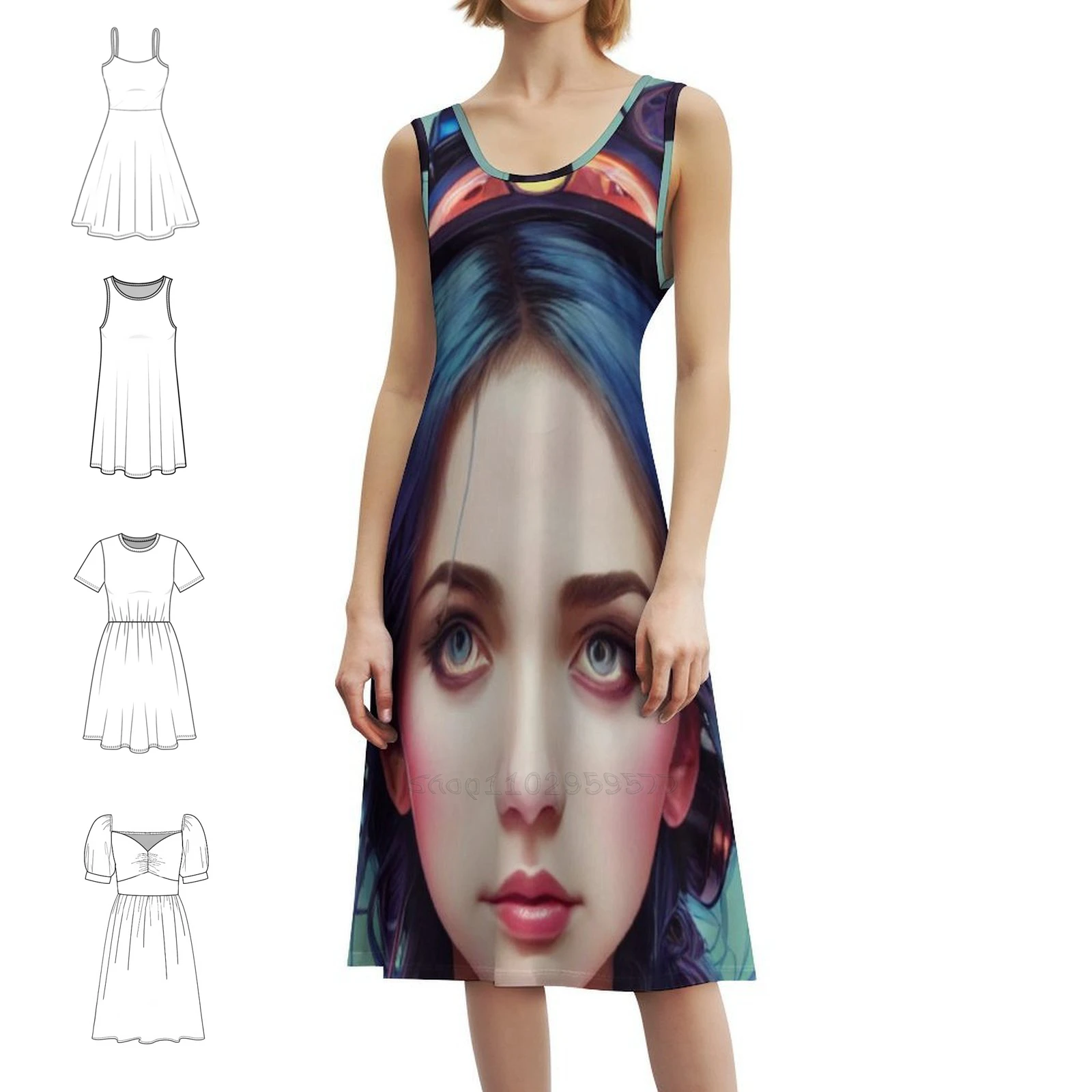 فستان بوهيمي عتيق بأكمام منتفخة أو خيارات بدون أكمام للنساء فستان ساحرة ساحرة قبعة مضحكة قبعة ساحرة ملابس نسائية