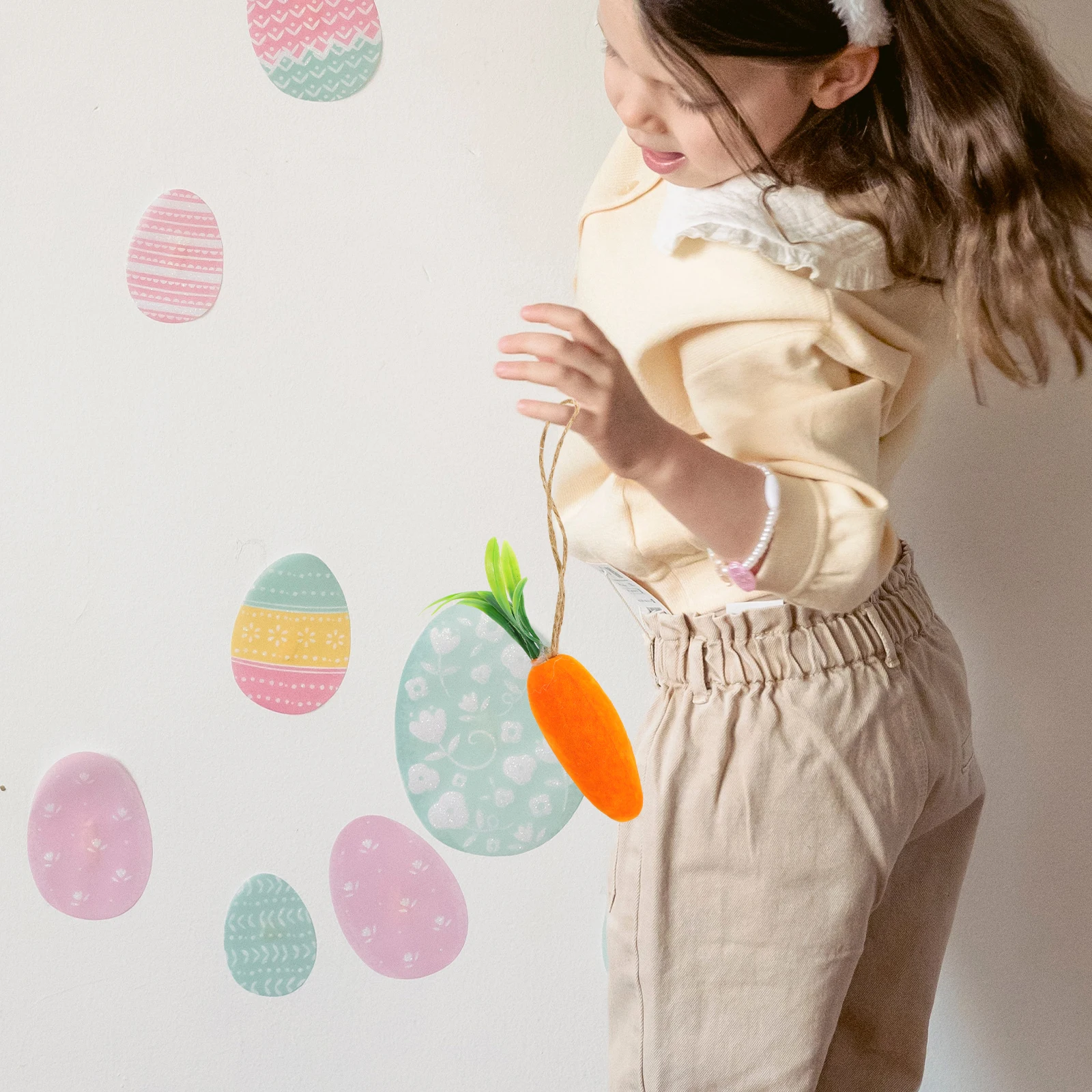 

10Pcs Hanging Artificial Carrots Easter Decor Foams Carrot Ornaments for Party Home Decoration Carrot Ornament