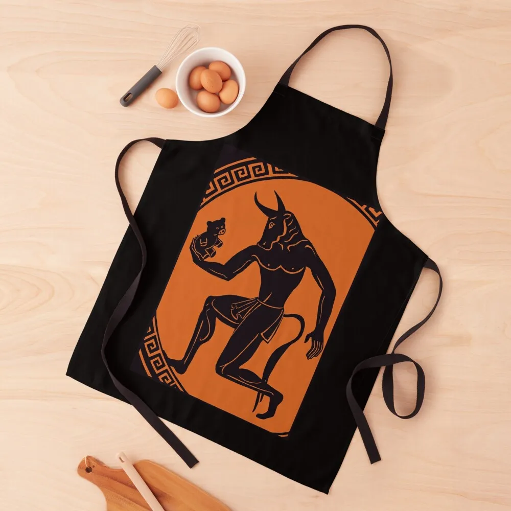 Minotaur and Teddy Bear Apron waiter nail tech supplies Apron