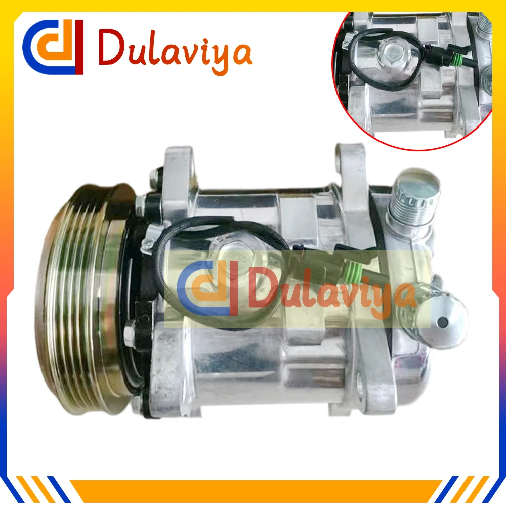 

Компрессор кондиционера 5H11 507 для моделей Ford New Holland Skid Steer, 12V 4PK, 84322107, 87649991