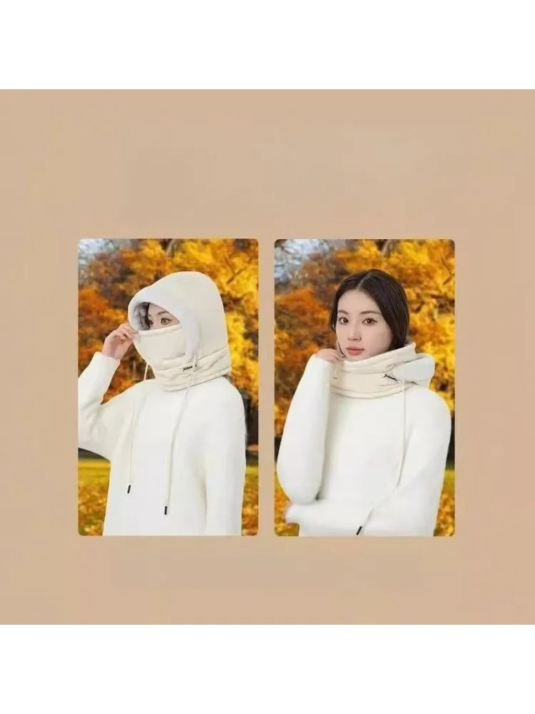 AliExpress Fleece-Lined Winter Hat for Women, Warm Headgear, Outdoor Cycling Windproof Face Mask and Neck Warmer Combined