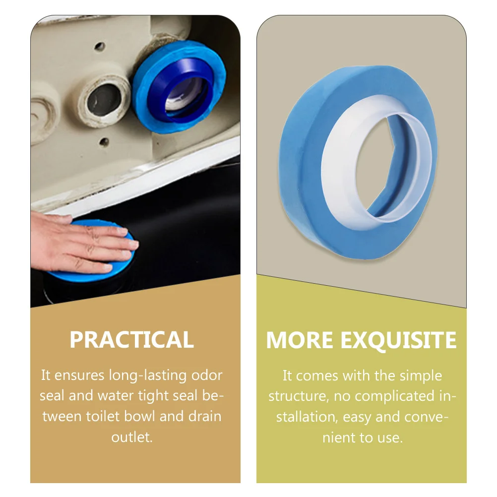 

Universal Rubber Sealing Ring Thick Toilet Flange Wax Ring For Leak-Proof Odor-Proof Toilet Bowl Gasket Sturdy Closestool Seal