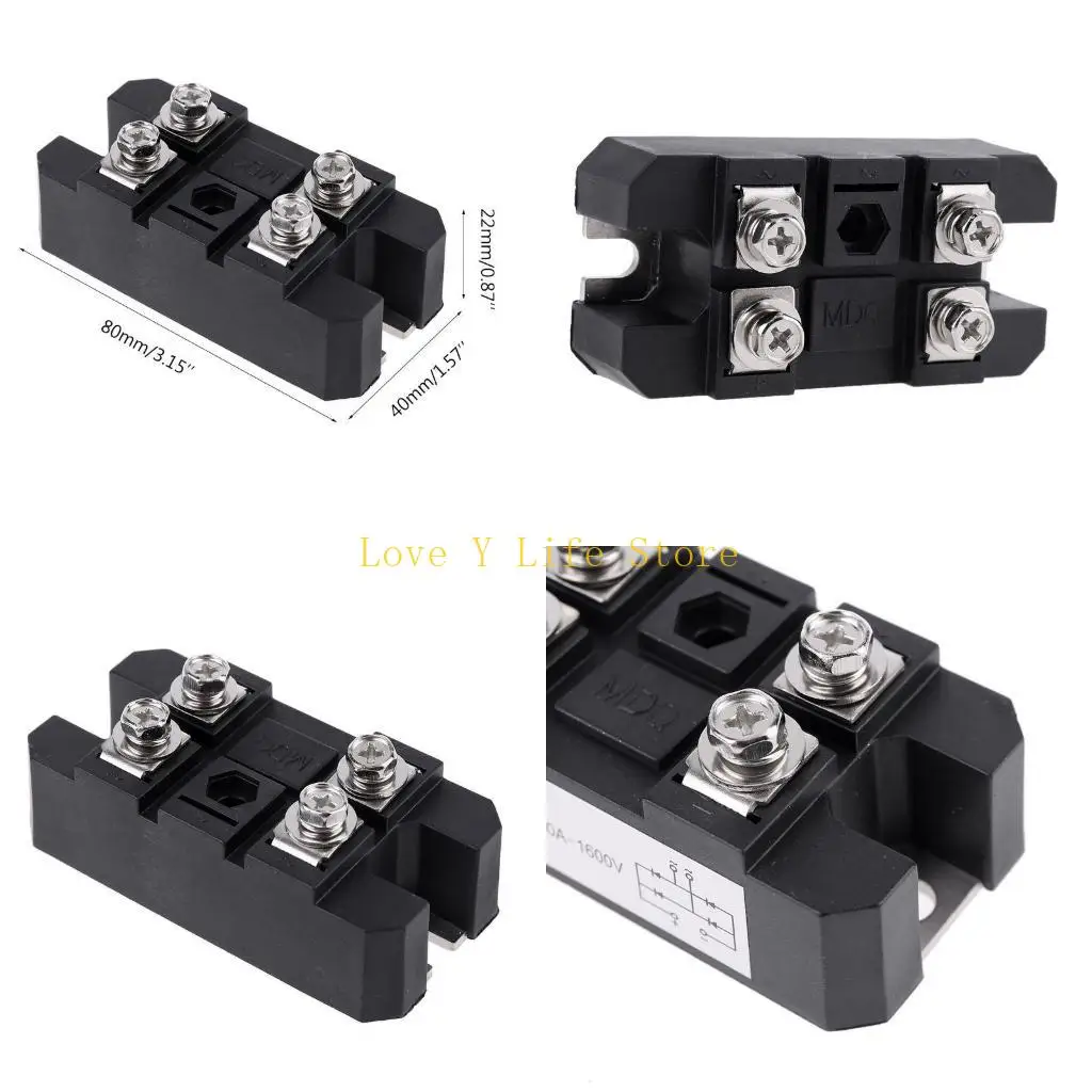 

L74C Black Single-Phase Diode Bridge Rectifier 150A Amp High Power 1600V Durable