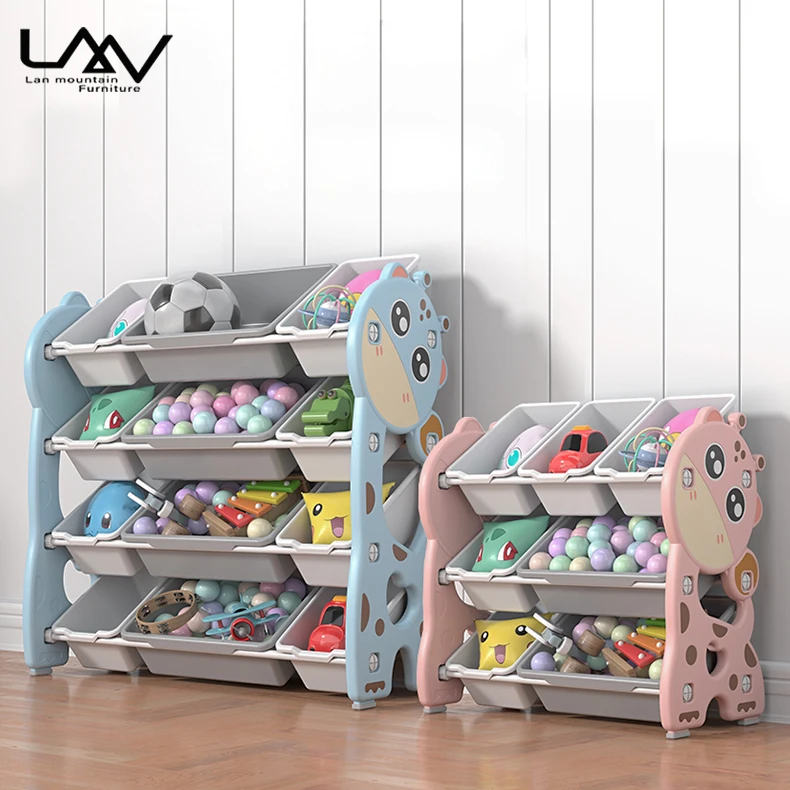 Wholesale Children Cabinet Toys Plastic Cartoon Multi-layer Detachable Child Toy Storage Cabinet