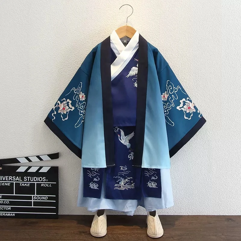 

Boys' Hanbok Flying Fish Suit 2022 New Fall Chinese Style National School Uniform Performance Clothes Tang Suit