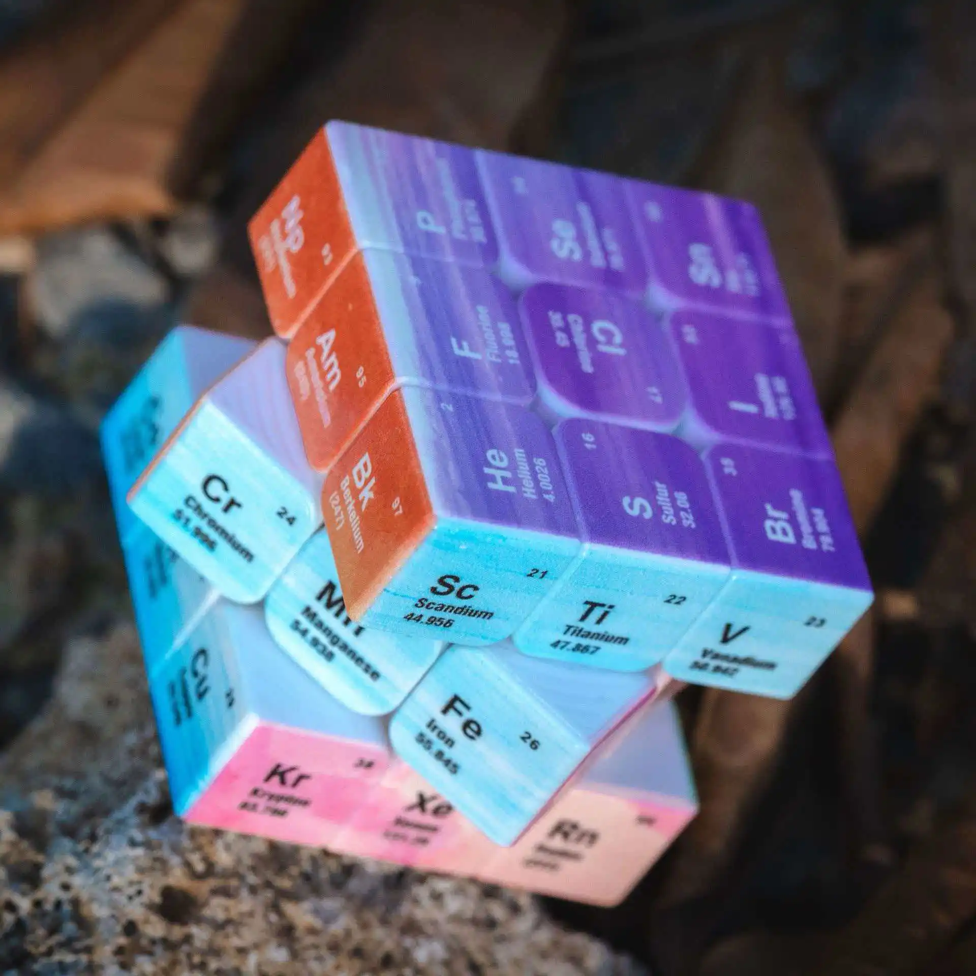 Periodic Table 3x3 Speed Cube Puzzle Chemical Educational Learning Resources Toys For Kids Boys Girls Cubo Mágico Zauberwürfe