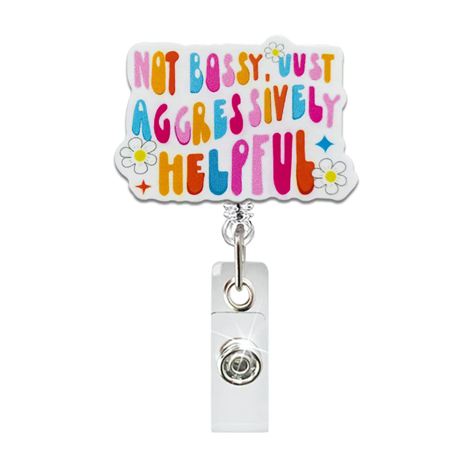 

Acrylic Badge Clip Retractable Badge Reel Badge Holder For Doctor Nurse Office