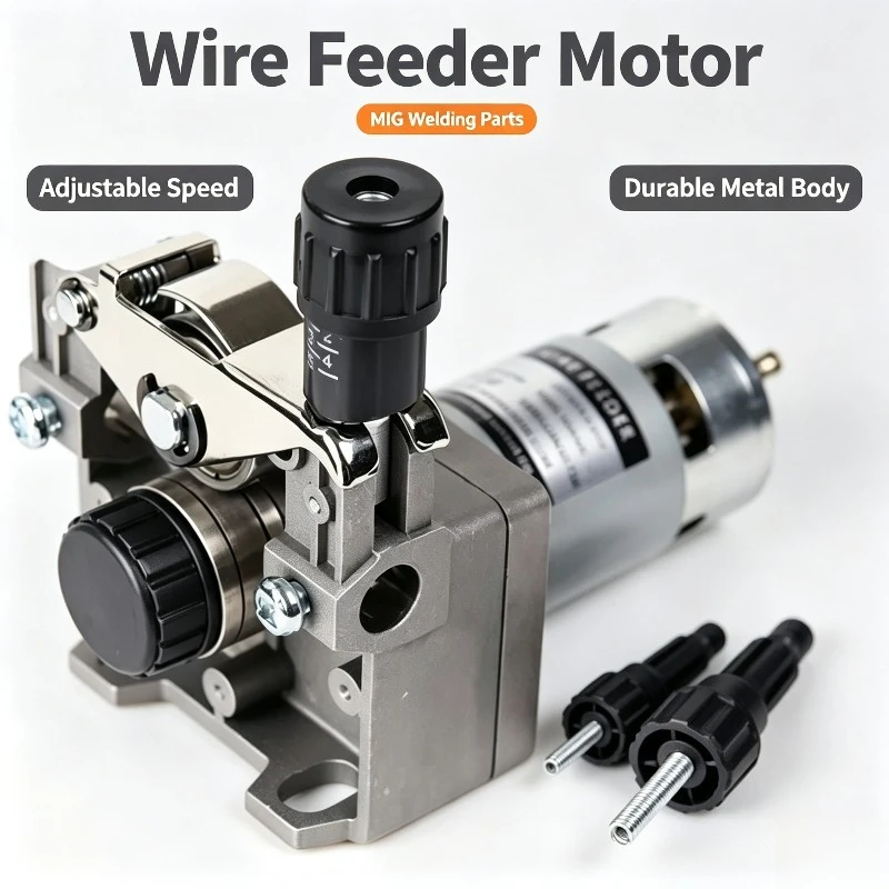 Wire Feeder 5KG Integrated Gas Shielded Welding Wire Feeder, 24V Motor Left & Right Side Spare Parts for MIG Welding Machine