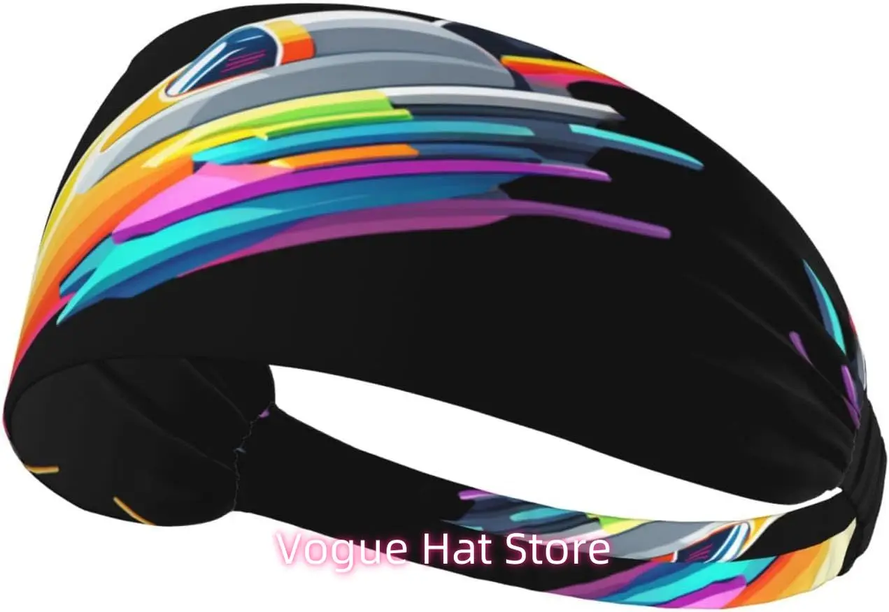 

Эластичная повязка на голову для тренировок — мягкая и дышащая повязка на голову для бега, езды на велосипеде, йоги и других красочных печати космического корабля.