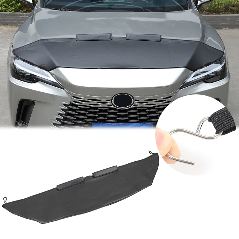 For Lexus RX300 2025 Leather Black Car Hood Sand and Stone Deflector Protection Cover Car Modification Accessories
