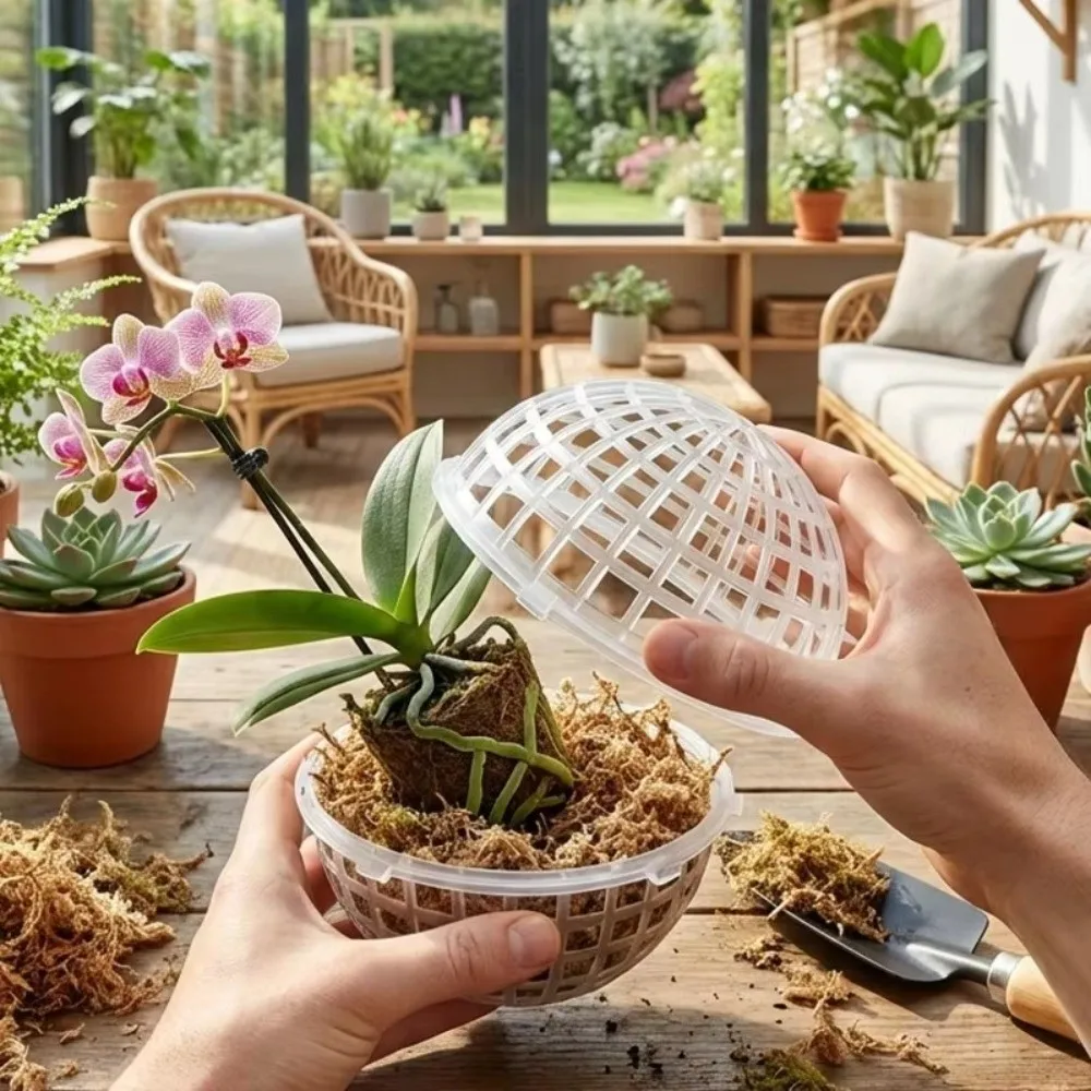 5Pcs Reusable Empty Porous Suspension Ball Plastic Transparent Hanging Planter Balls Hollowed Drainage Holes Floating Balls
