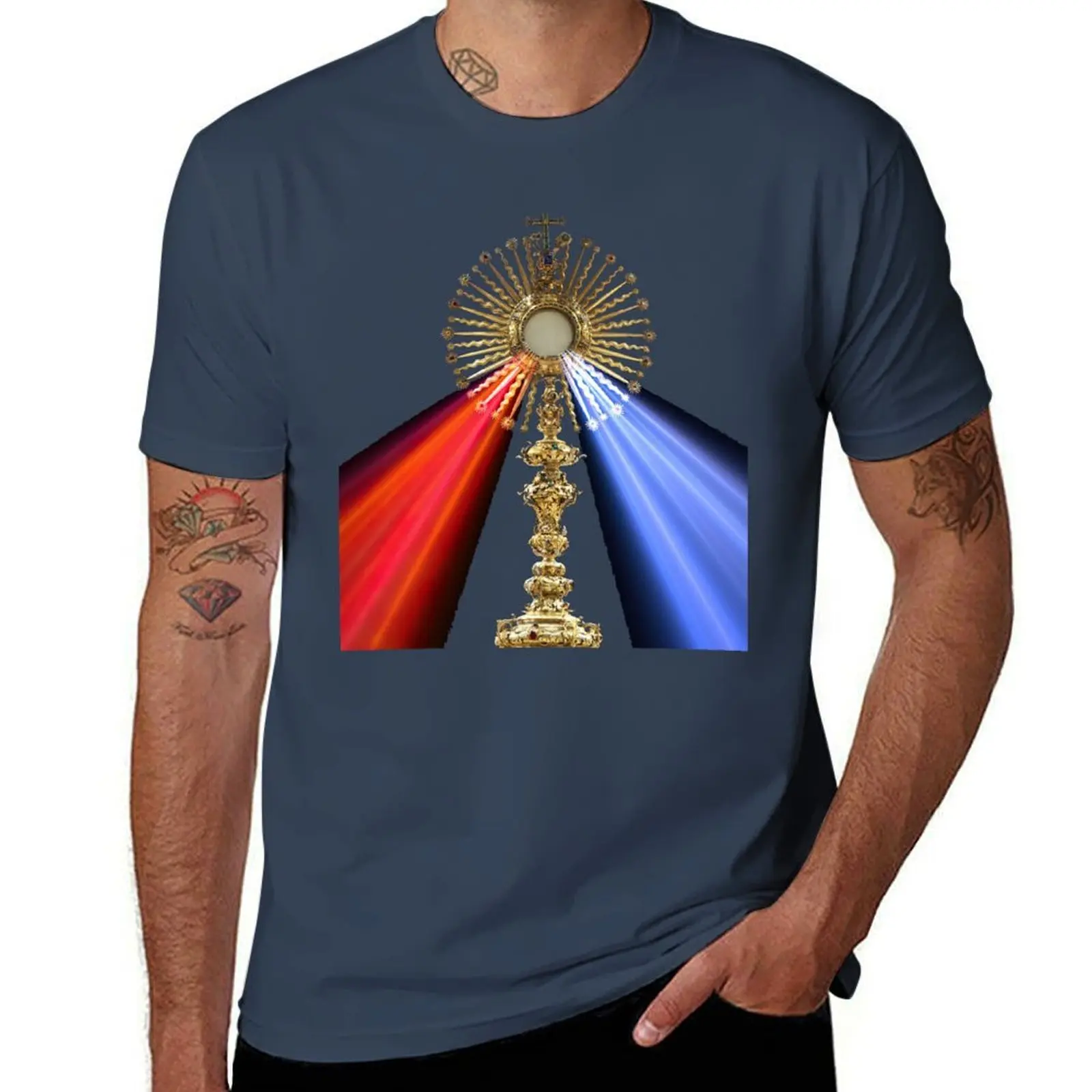 

Catholic Mass Host Sacred Holy Jesus Mercy of Heart Jesus Eucharist Divine 2010 Prayer T-Shirt Big and Tall Gym T-Shirt