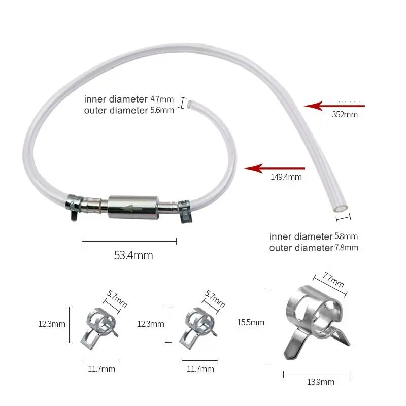 Motorcycle Brake Bleeder Kit Manual Fluid Extractor Pump One Way Check Valve Hydraulic Brake Clutch Bleeding Tool-New - view 6