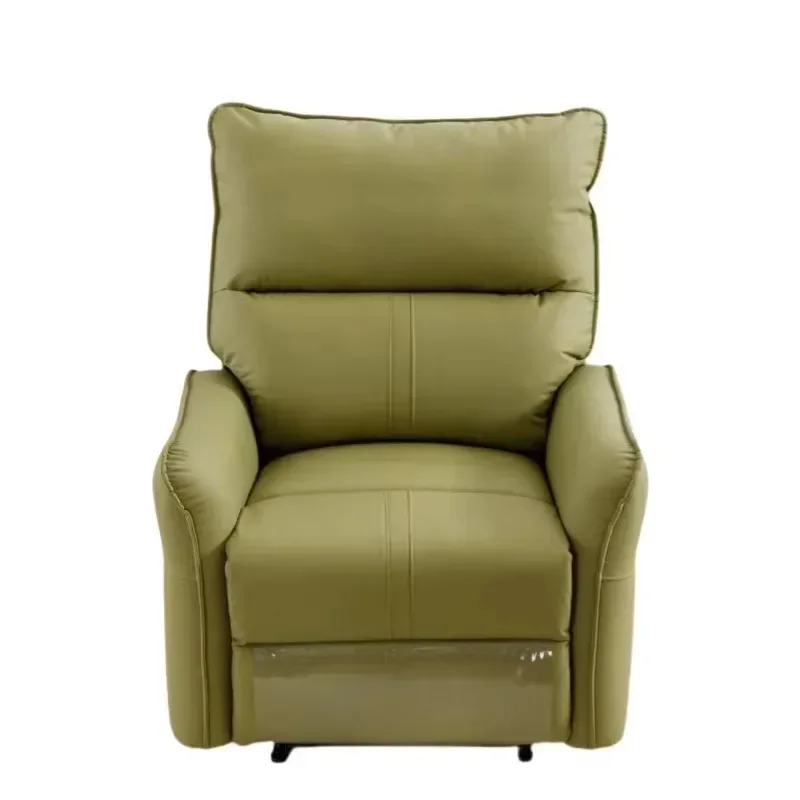 High-quality modern recliner green synthetic leather stretchable foldable massage chair, suitable for physical life