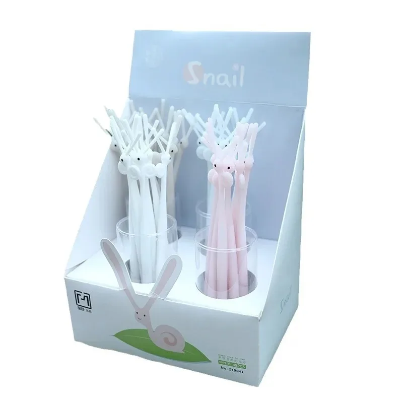 48PCS Creative Snail Student Stationery Neutral Pen Silicone Fountain Pen Fresh And Cute Office Supplies 0.5 Studentspen