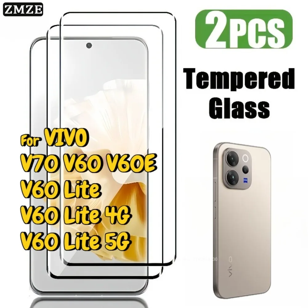 

2 Pack 9D Screen Protector Films Compatible for VIVO V70 V60 Lite 5G V60E V60 Lite 4G Series Ultra High Definition High Hardness