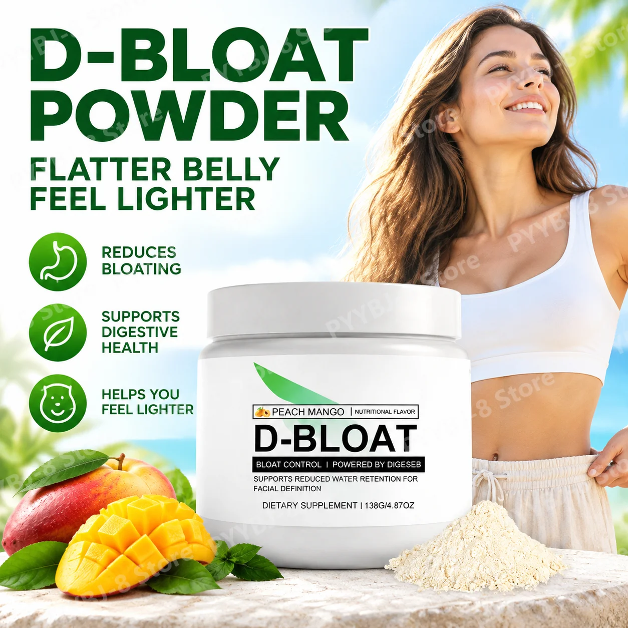 Digestive Enzyme Blend - Googeer D-BLOAT-poeder ondersteunt een goede spijsvertering