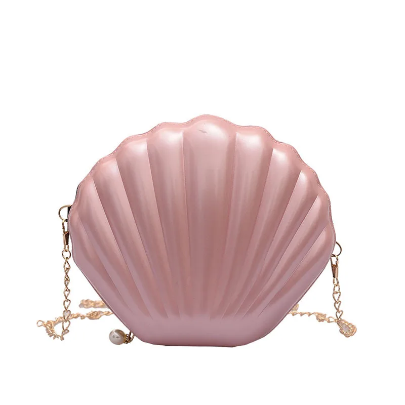 Fashion Women Shoulder Handbags Shell Bag Chain Cute Sequins Small Bag Phone Money Pouch Zipper Crossbody Bags for Women