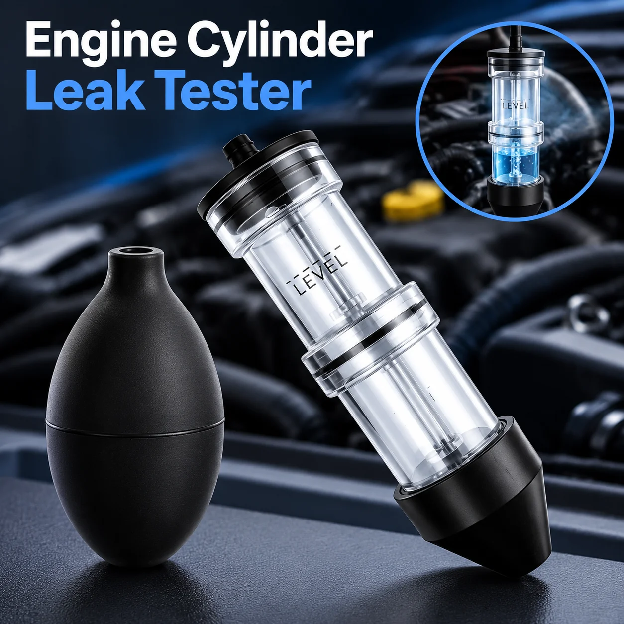 Universal Automotive Head Gasket Tester CO2 Combustion Leak Detector Kit Cooling System Gas Leak Tool For Cars Trucks