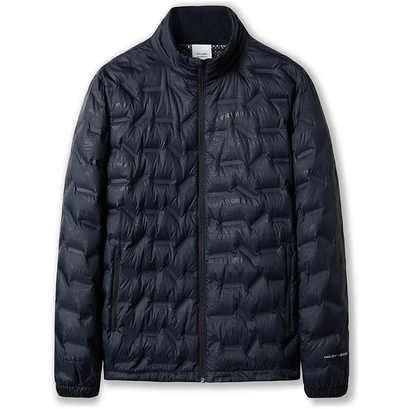 Men Women Lightweight Down Jacket 650 Fill Power Graphene Puffer Coat Stand Collar Warm Winter Zip Up Casual Outerwear
