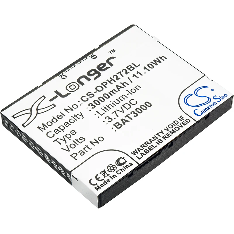 Cameron Sino 3.7V 3000mAh Barcode Scanner Battery T65114B00028, BAT3000 for Opticon H-27, H-27 1D, H-27 2D