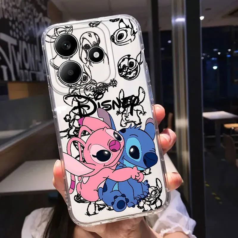 Custodia per telefono per Xiaomi Redmi Note 12S 10Lite 11 14 13 12 Pro Plus 10S 11S 10Pro Cover trasparente Disney Stitch Love