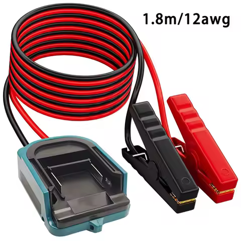 NEW Power Wheel Battery Adapter for Makita 18V 20V Li-ion Battery Jumper Cable Clamps Portable Car Battery Charger Jump Starter