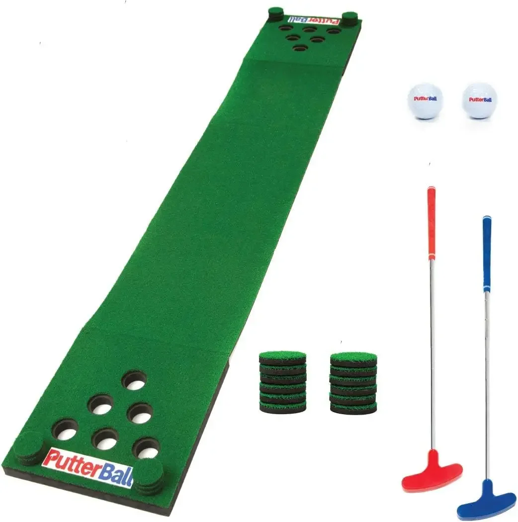 Pong Game Set The Original - Includes 2 Putters, 2 Golf Balls, Green Putting Pong  Mat & Hole Covers