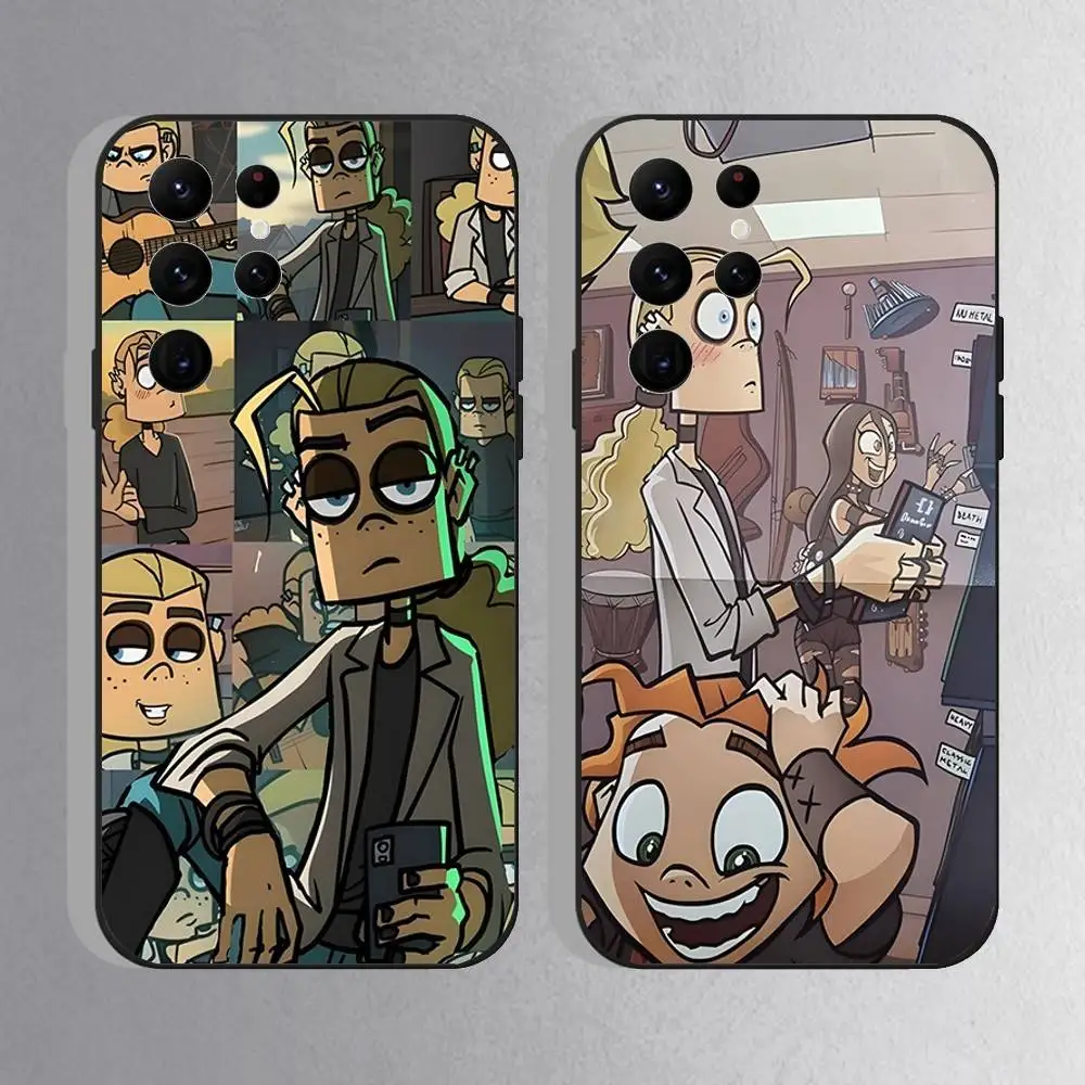 

Cartoon Metal Family Dee Phone Case For Samsung S25,S24 Ultra,S20,S30 plus,S22 plus,S23,S30 Ultra 5G Silicone Black Shell