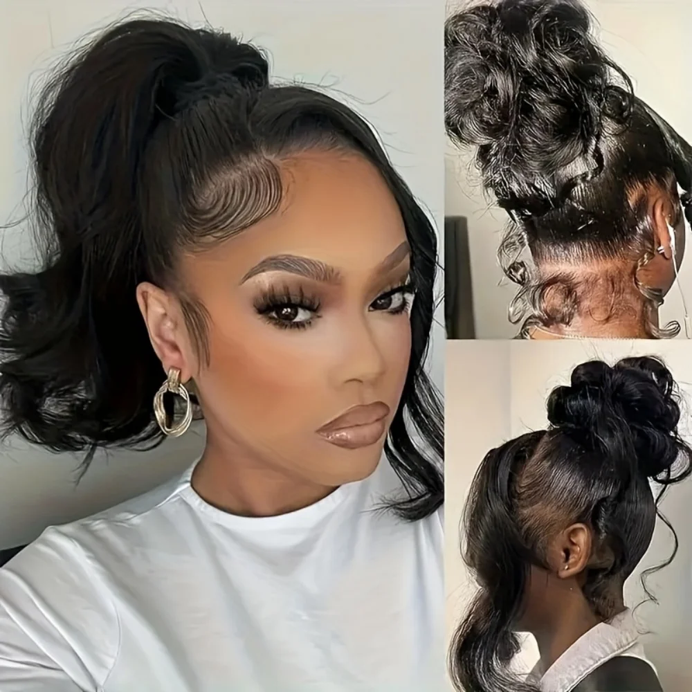 360 HD الدانتيل شعر مستعار أمامي شعر الإنسان 250% كثافة الجسم موجة شفافة الدانتيل الباروكة الأمامية قبل قطعها الشعر كامل شعري الباروكات الطبيعية