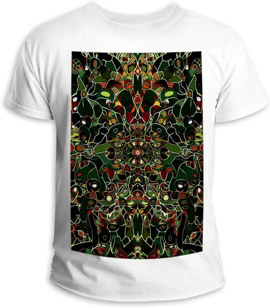 Ethnic Vintage Bohemia Style Green  Unisex T-shirts for Men Women Summer Tees Cotton Luxury brand vintage oversized