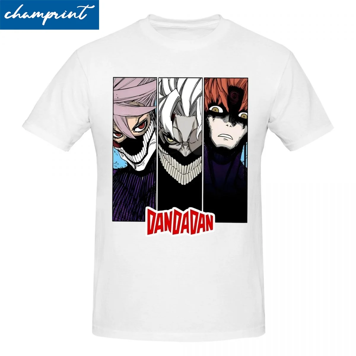 Aesthetic Dandadan Tshirts Unisex Round Neck Short Sleeve Tops Anime Manga Characters 100%Cotton Top Tee