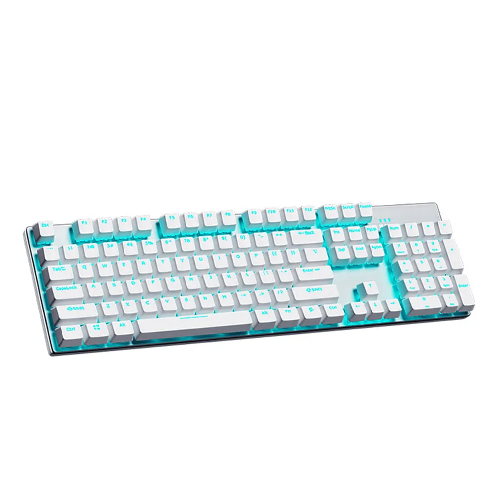 

Mechanical Gaming Keyboard Wired, Brown Switch Full-Size 104-Key US Layout with Ice Blue LED Backlit for PC Gaming