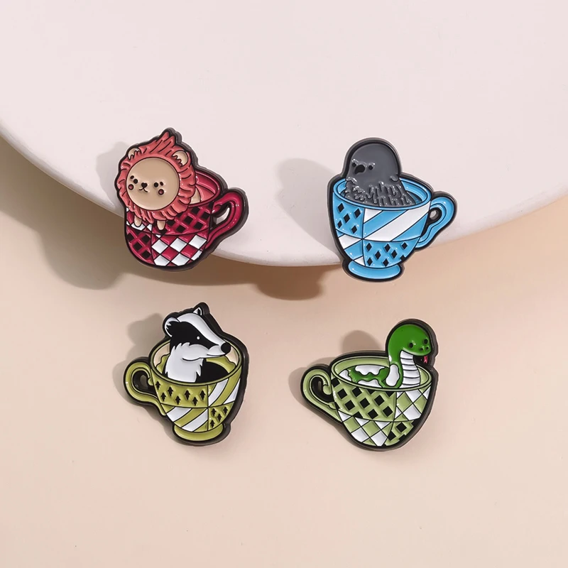 Magic Book Butterfly Key Spell Enamel Pins My Broom is in The Shop Fantasy Magic Movie Wizard Brooches Lapel Badge Jewelry Gifts