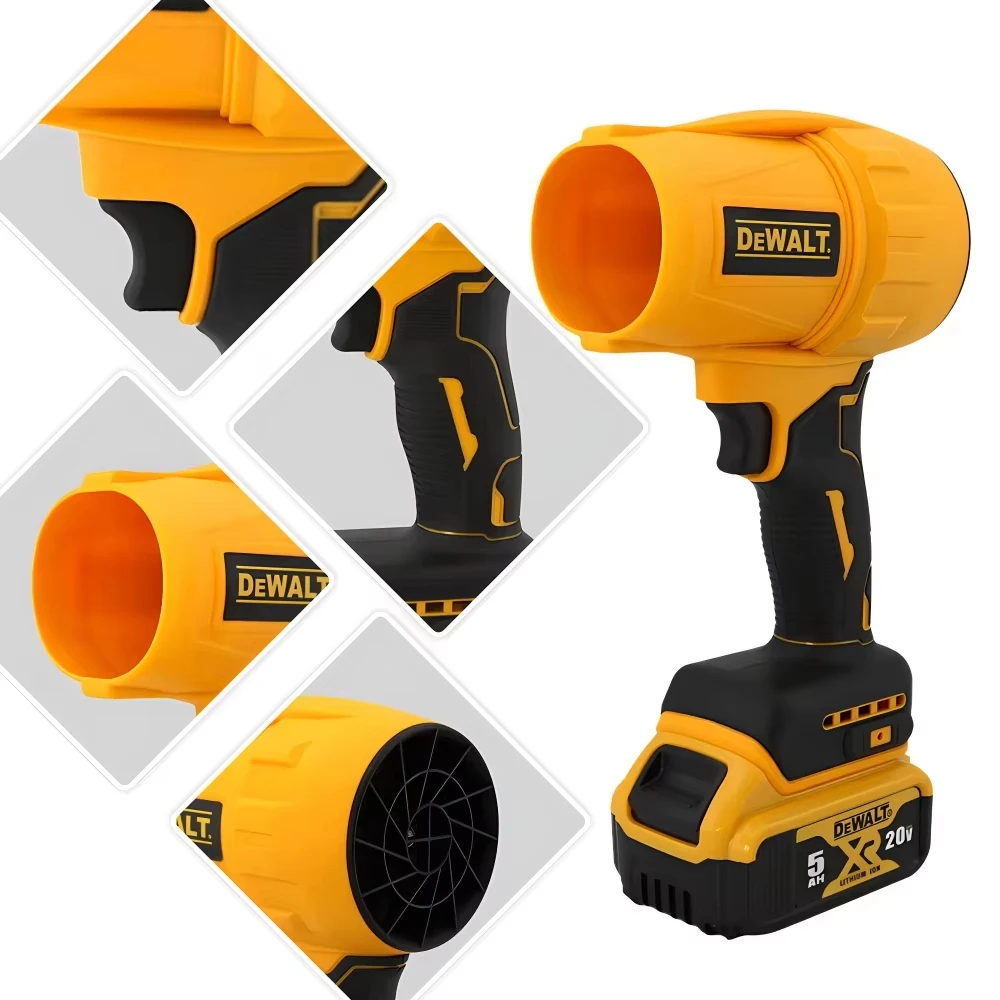 DEWALT Cordless Air Blower Brushless Turbo Fan Violent Fan 800G Thrust Handheld Dust Blowing Tool Rechargeable 20V Battery