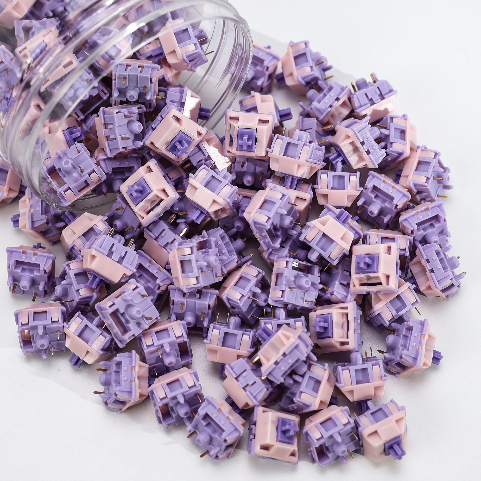 KBDiy Linear Silent Switch Princess 5-PIN 45gf Pre Lubed POM Creamy Switches For Custom DIY 60% Gaming Mechanical Keyboard Aula