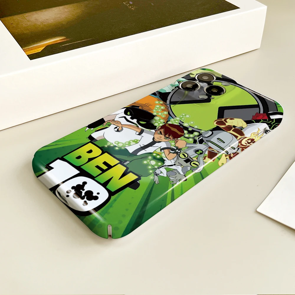 COOLอะนิเมะBen 10 FUNDAเคสโทรศัพท์สําหรับiPhone 16 12 13 14 15 Pro Max Plus Holeฟิล์มโทรศัพท์กรณีครอบคลุม