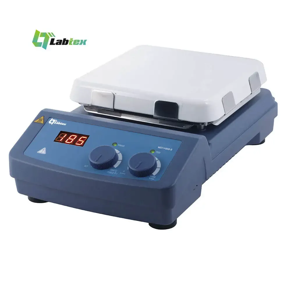 LABTEX Durable and Accurate MS7-H550-S LED Magnetic Hotplate Stirrer With 7 Inch Ceramic Plate Adjustable Speed LCD Display