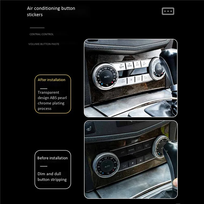 

AT29-24PCS кнопки переменного тока, кнопки громкости, наклейки на крышку для Mercedes Benz C GLK CLS ML GLE W204